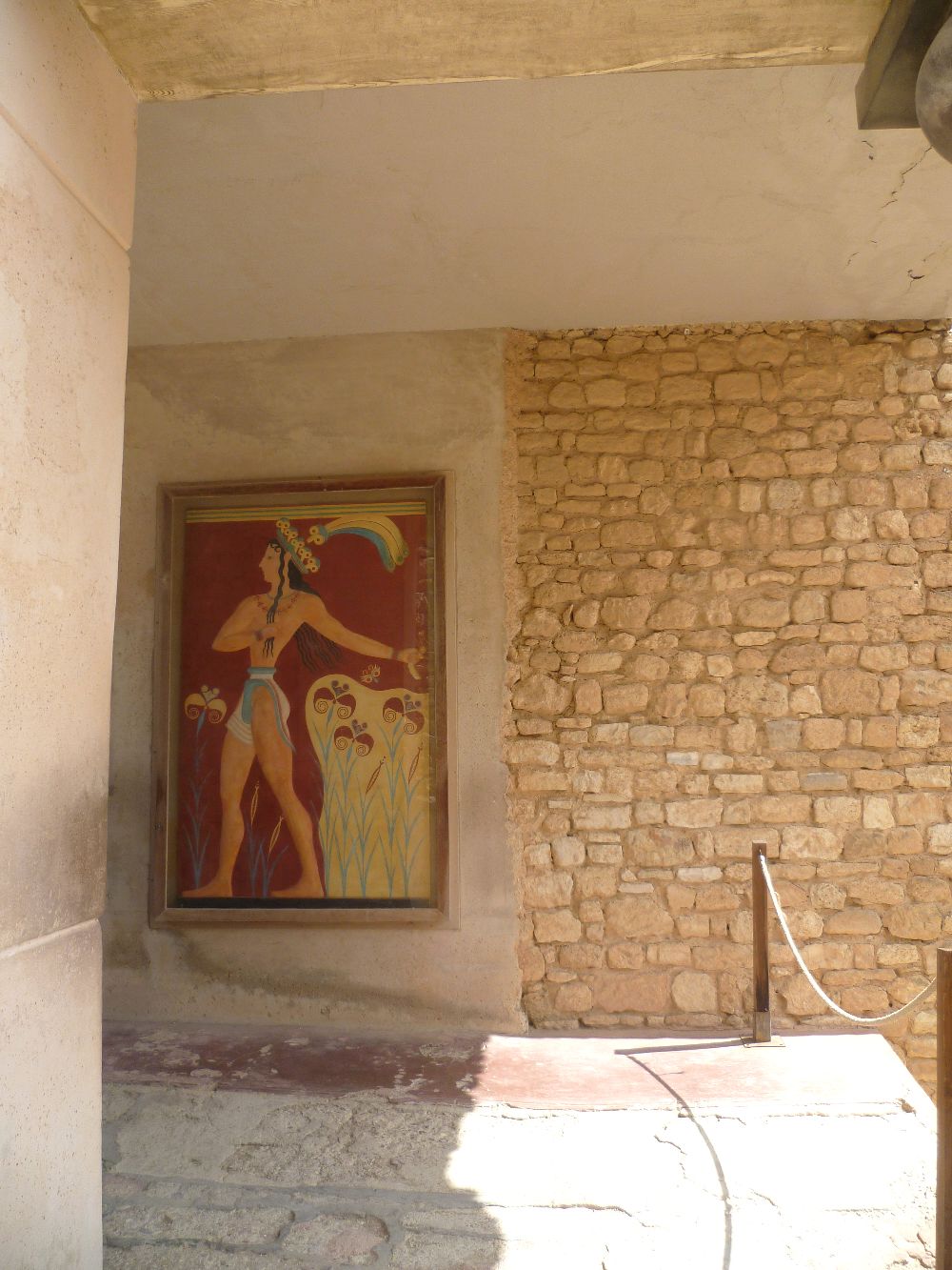 Befundlage des Lilienprinzen in Knossos nach Evans