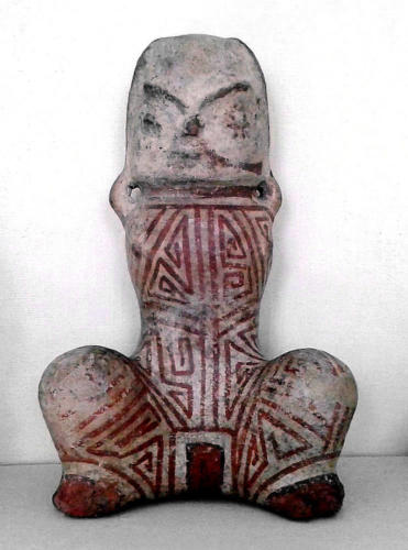 Anthropomorphe Keramikrassel der Marajoarakultur